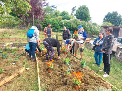 Du monde pour planter les capucines