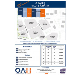 Terrains viabilisés à VALLAN